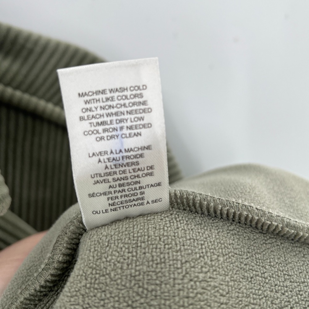 Elie Tahari sage green corduroy cropped trucker chore jacket boxy fit SOFT L - Picture 7 of 9